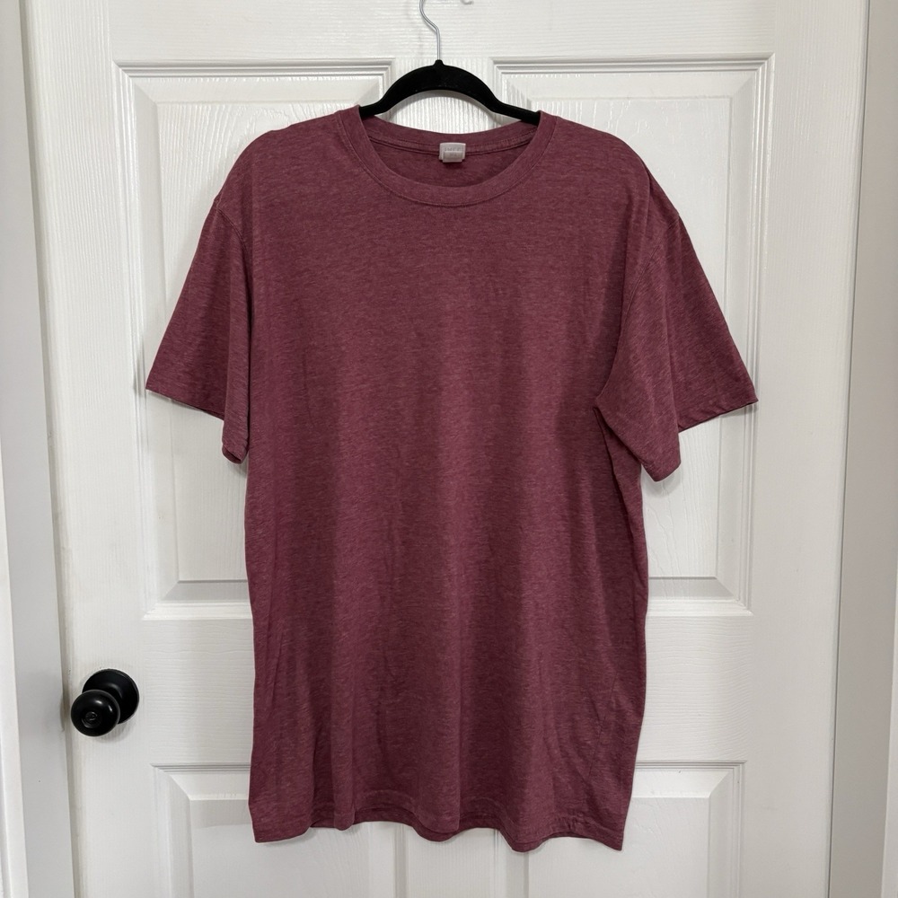 Have It Tall Short Sleeve Crewneck T-Shirt XLT Heather Burgundy Buttery Soft
